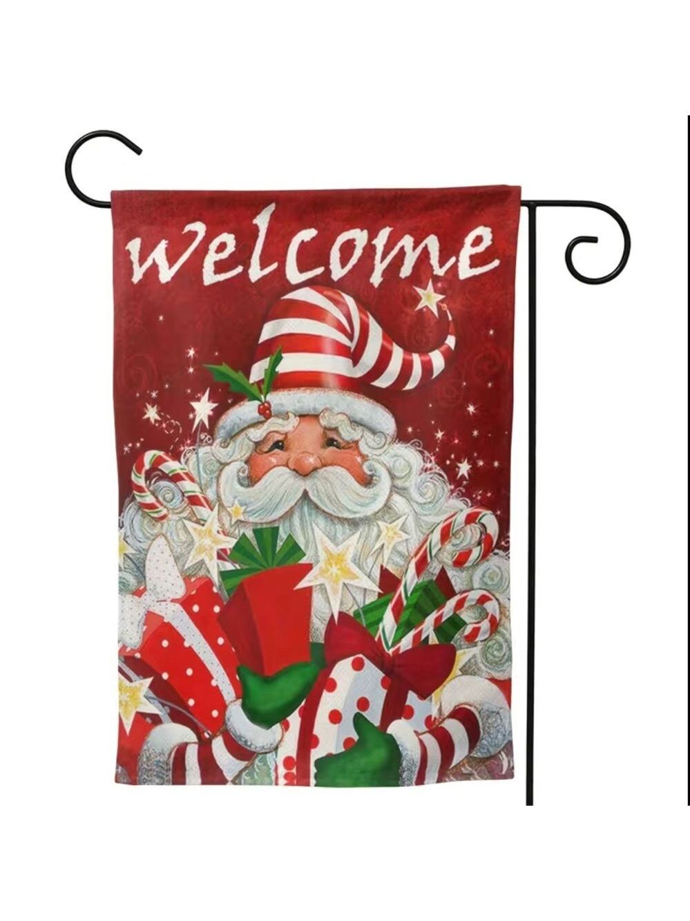 New Welcome Santa Christmas Garden Flag 18x12